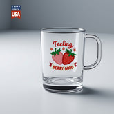 "Feeling Berry Good" Sticker for Black Mug & Other materials use for Holiday