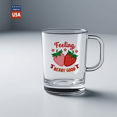 "Feeling Berry Good" Sticker for Black Mug & Other materials use for Holiday