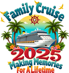 Family cruise 2025 Sticker for Black Mug & Other materials use for Holiday