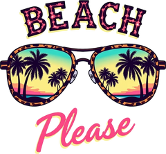Beach Please Sticker for Black Mug & Other materials use for MOM