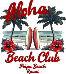 Aloha Beach Club Sticker for Black Mug & Other materials use for Holiday