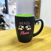 Beach Please Sticker for Black Mug & Other materials use for MOM