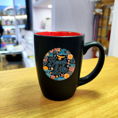 Beach Life Sticker for Black Mug & Other materials use for Holidays
