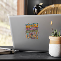 Laptop Sticker - Multicolor Inspirational Quote You Were Created On Purpose For A Purpose