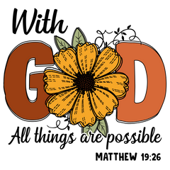 With God All Things Are Possible Inspirational Laptop Sticker