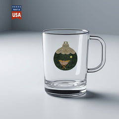 "Merry Christmas and Flowers" Sticker for Glass Mug & Other materials use for Christmas