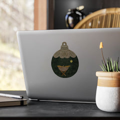 "Merry Christmas and Flowers" Sticker for Glass Mug & Other materials use for Christmas