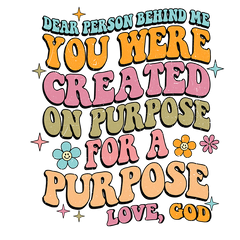 Laptop Sticker - Multicolor Inspirational Quote You Were Created On Purpose For A Purpose