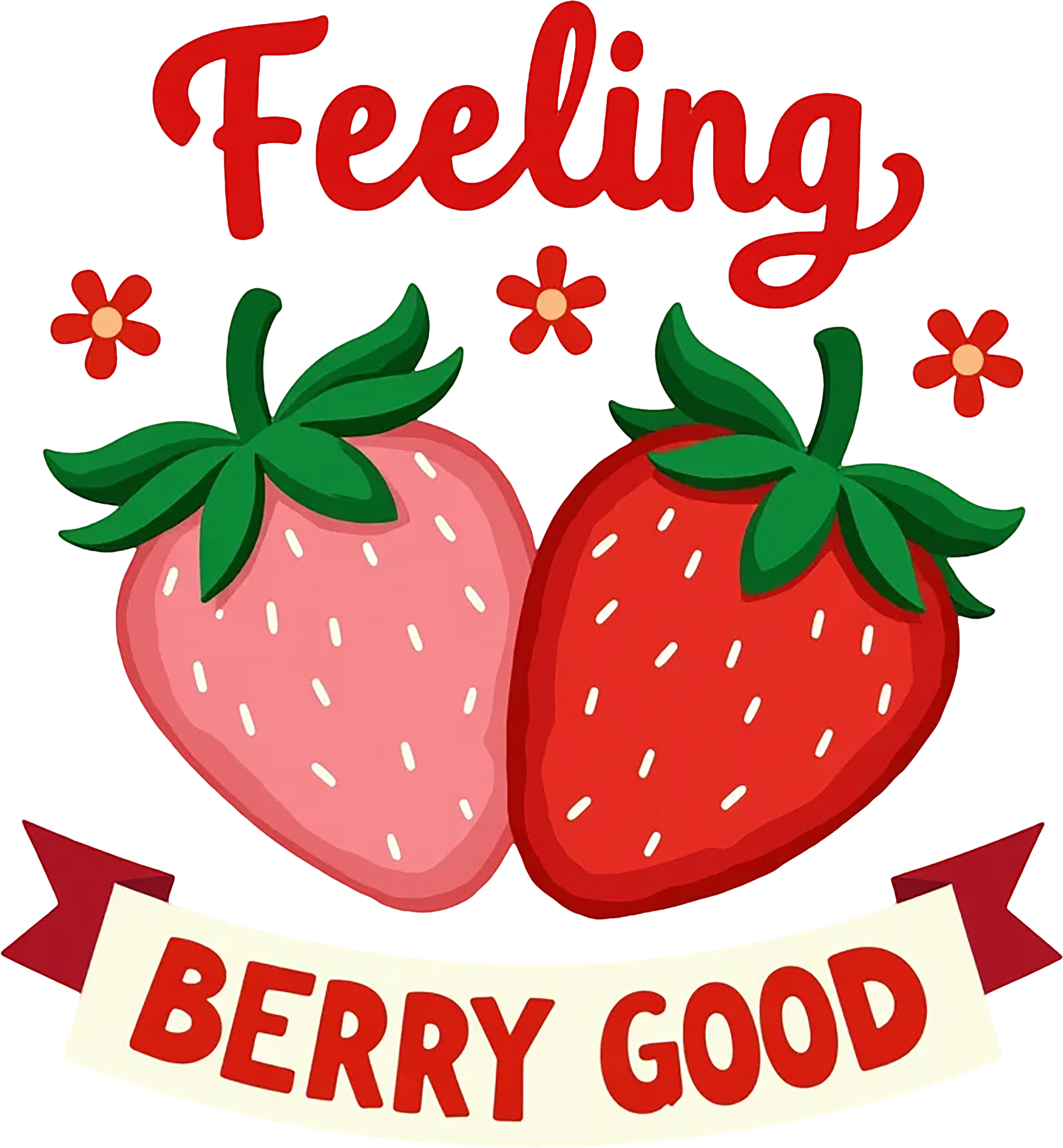 "Feeling Berry Good" Sticker for Black Mug & Other materials use for Holiday
