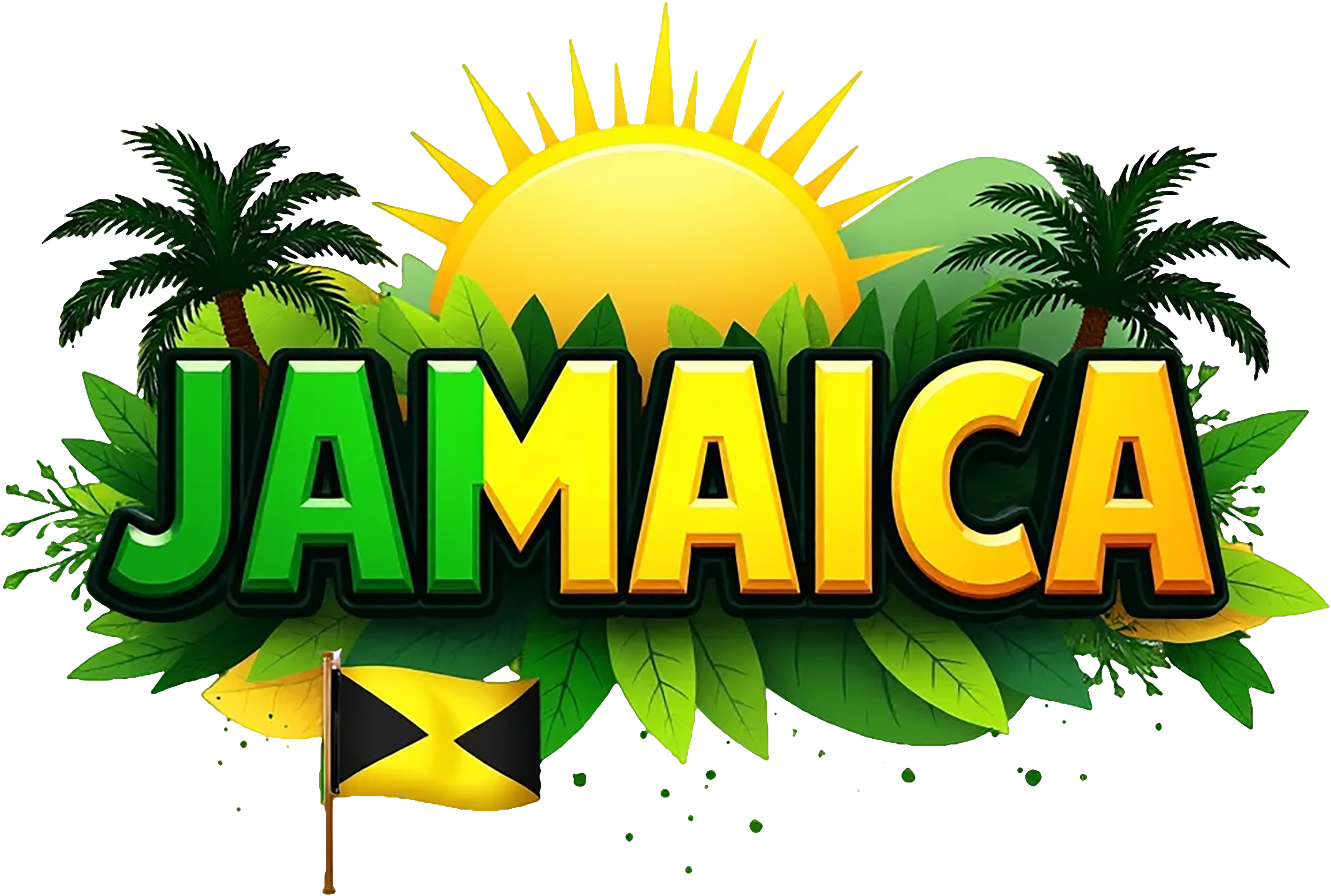 Jamaica Sticker for Glass Mug & Other materials use for Holiday