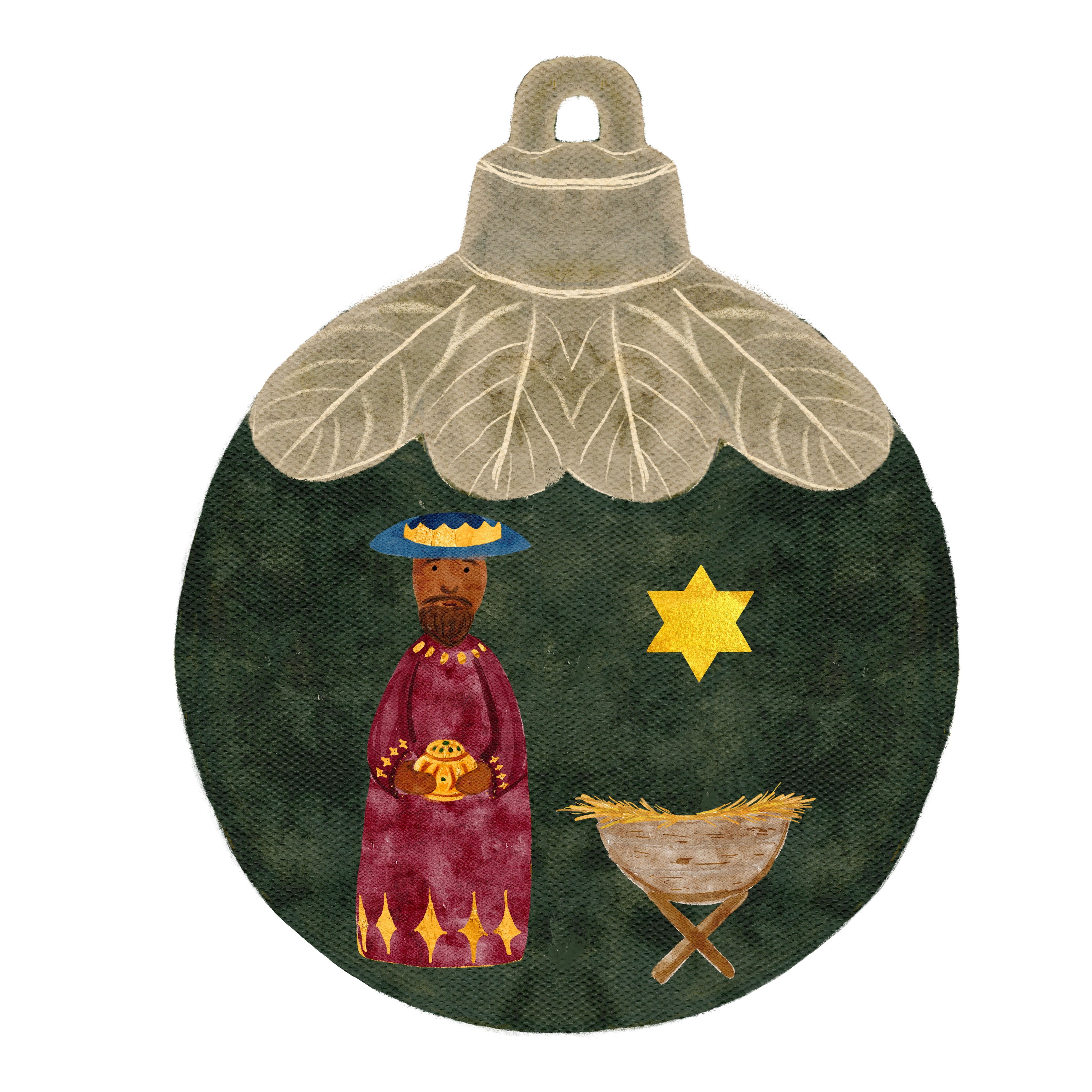 "Christmas ball with Green color" Sticker for Cup & Other materials use for Christmas